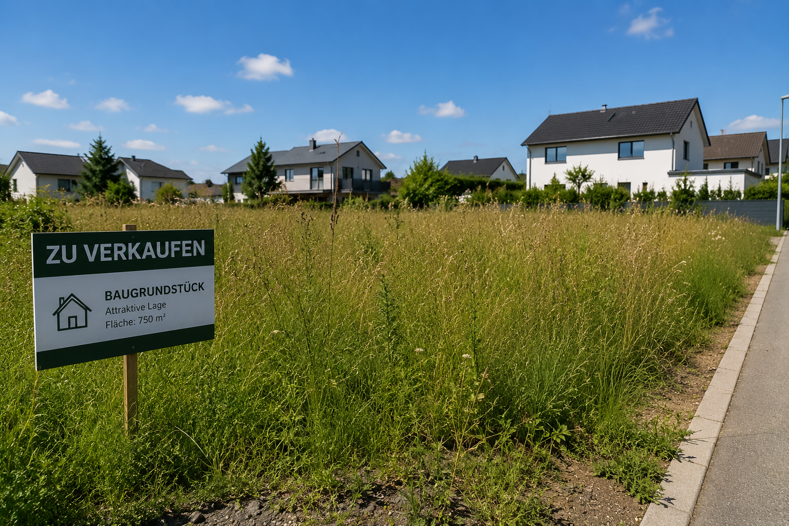 Große und schwer zugängliche Grundstücksfläche